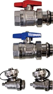 Anschlussgarnitur horizontal für Heizungsverteiler